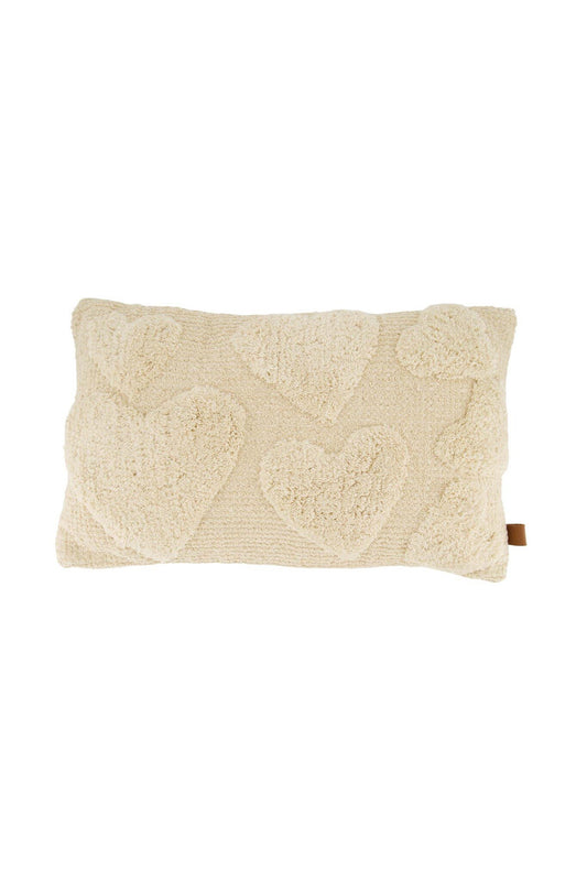 Zusss | Kissenherzen 30x50cm ecru