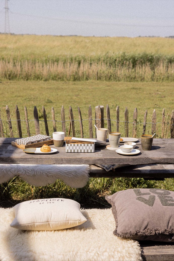 Zusss | Kussen velvet love 45x45cm donkergroen