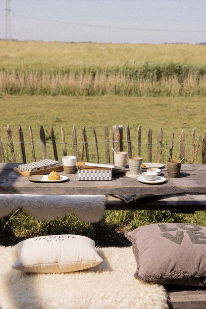 Zusss | Kussen velvet love 45x45cm donkergroen