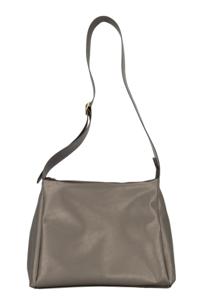 Zusss | Schoudertas met brede band metalic zilver