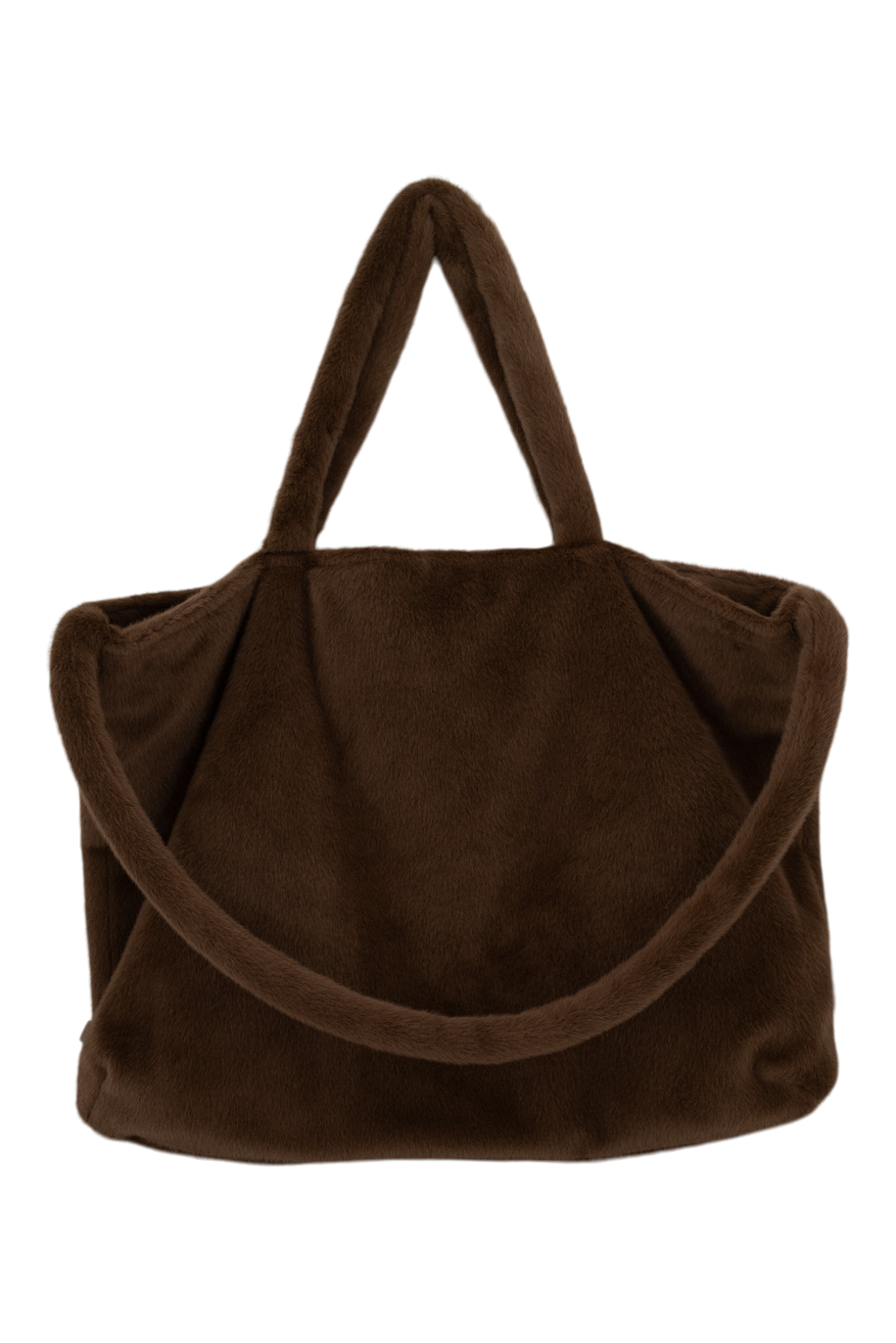 Zusss | Shopper faux fur chocoladebruin