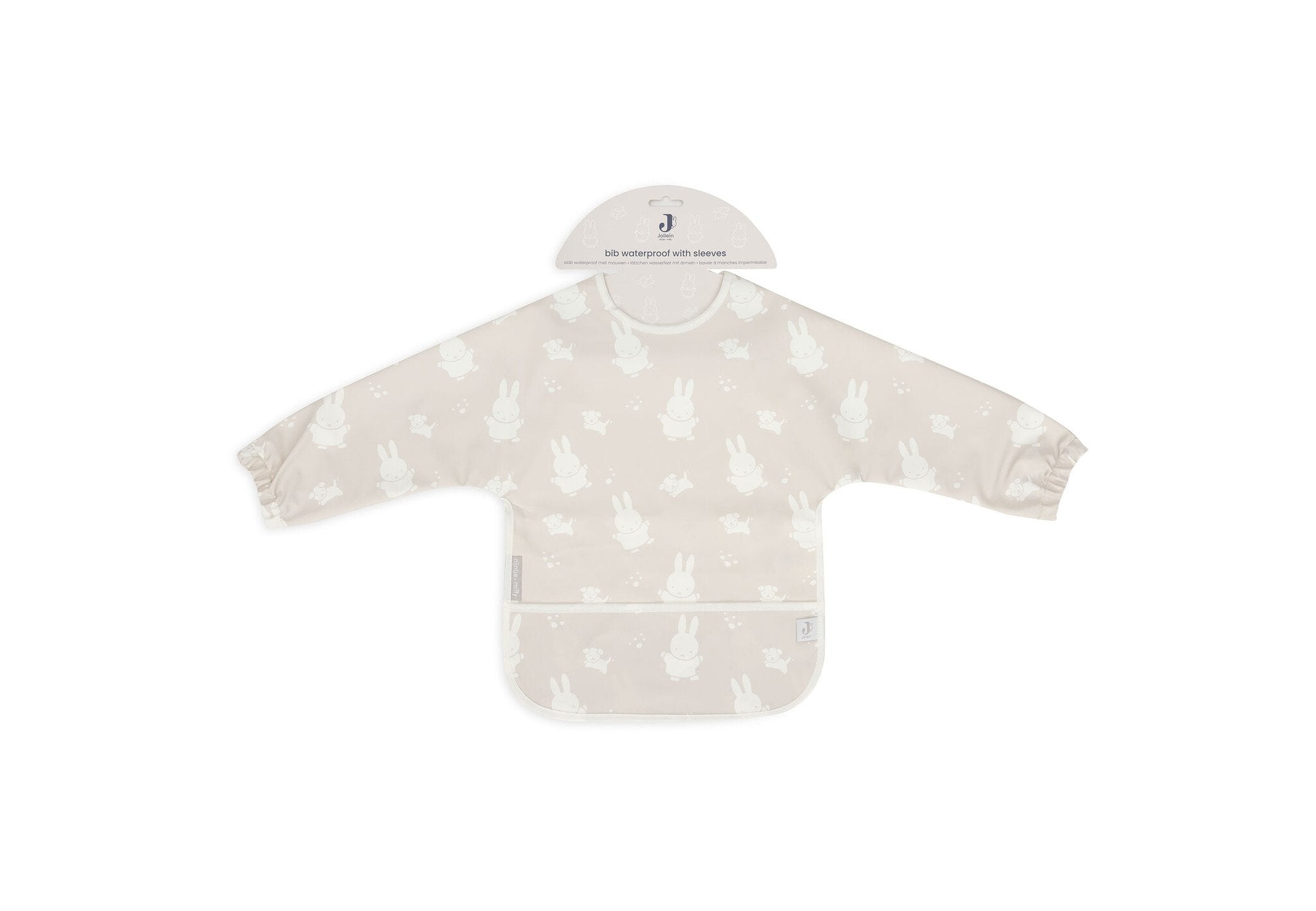 Jollein | Slab waterproof met mouw miffy & snuffy nougat