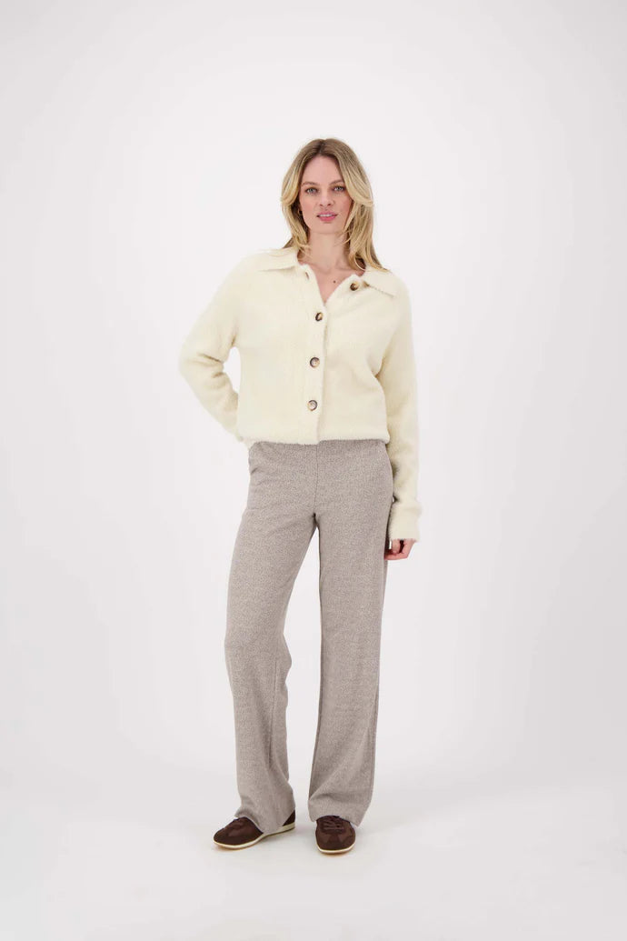 Zusss | Jacquard broek beige