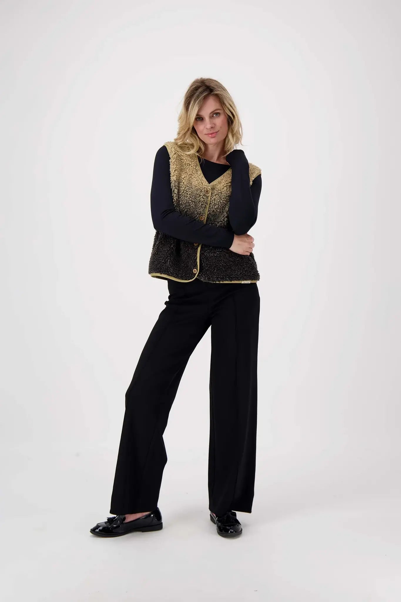 Zusss | Broek met naad zwart