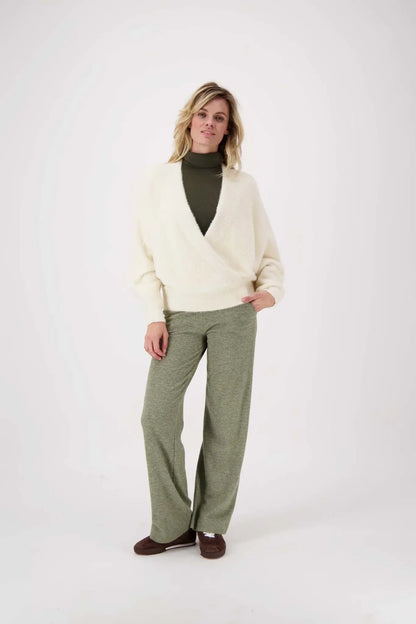 Zusss | Broek visgraat moss green