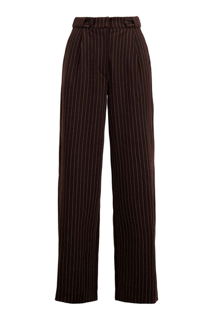 Zusss | Schokoladenbraune Nadelstreifenhose