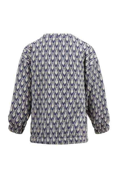 Zusss | Sweater van jacquard stof navy