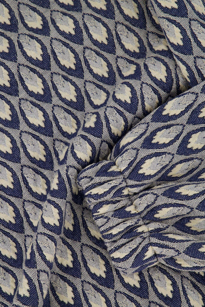 Zusss | Sweater van jacquard stof navy