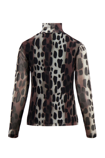 Zusss | Top mesh met giraf print