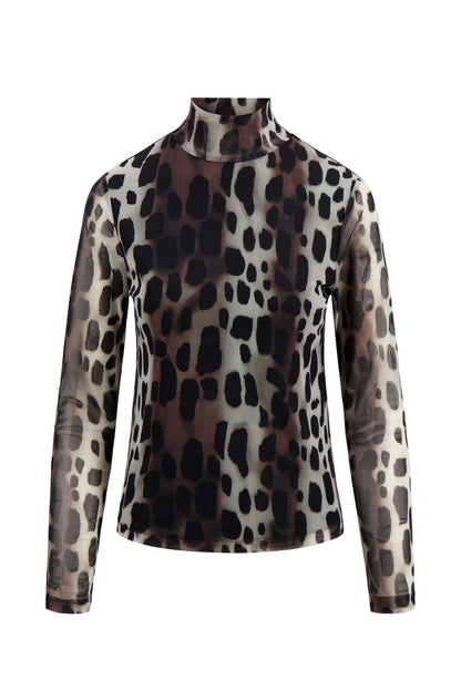Zusss | Top mesh met giraf print
