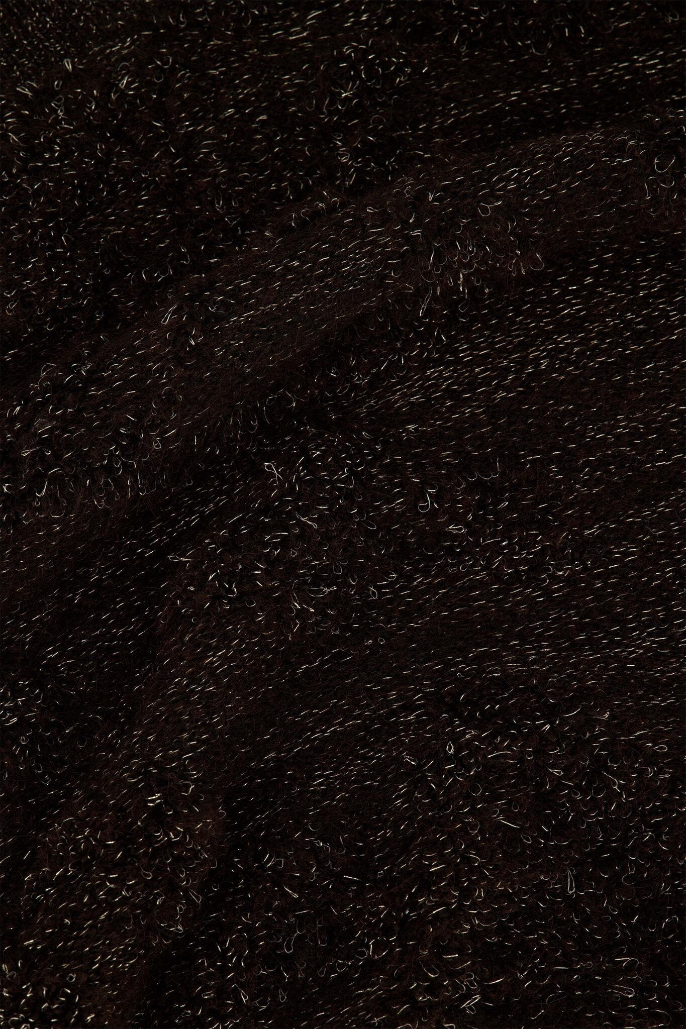 Zusss | Mouwloze trui met lurex chocoladebruin