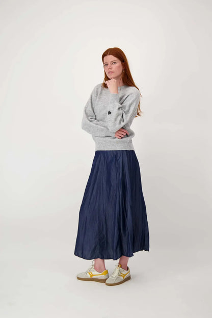 Zusss | Trui met hartje middengrijs