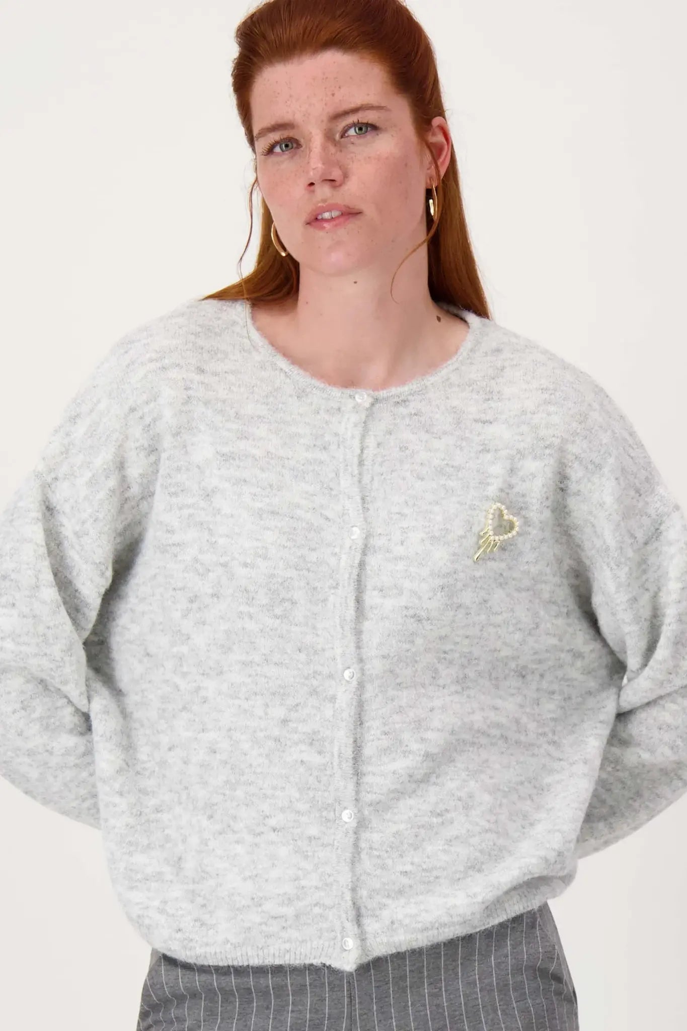 Zusss | Vestje basic middengrijs