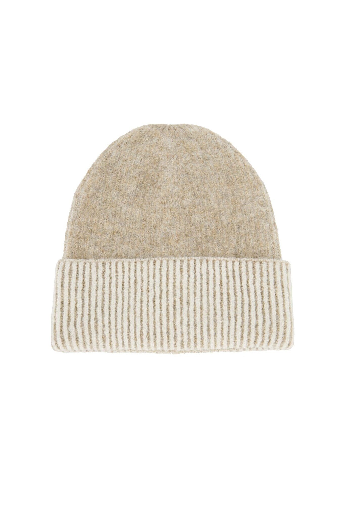 Zusss | Gebreide muts met tipping taupe