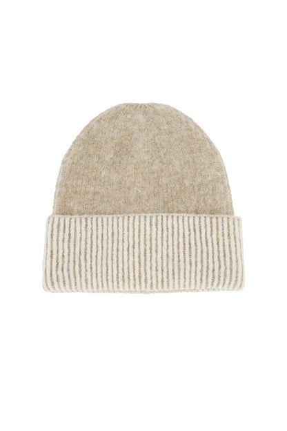 Zusss | Gebreide muts met tipping taupe
