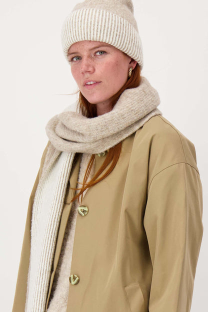 Zusss | Gebreide muts met tipping taupe
