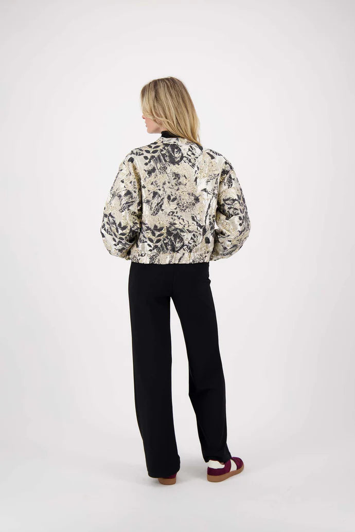 Zusss | Jacquard jasje beige/goud