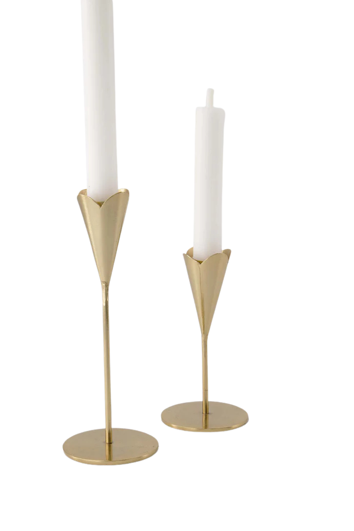 Zusss | Kerzenständer aus Metall, Herz, Gold
