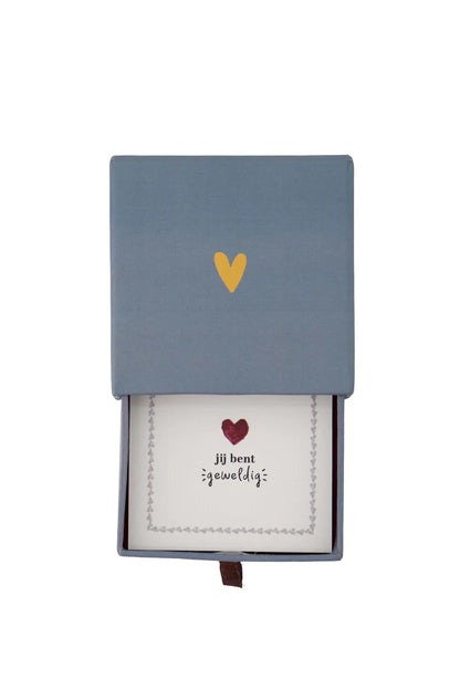 Zusss | Armband hartje in schuifdoosje Leukerd