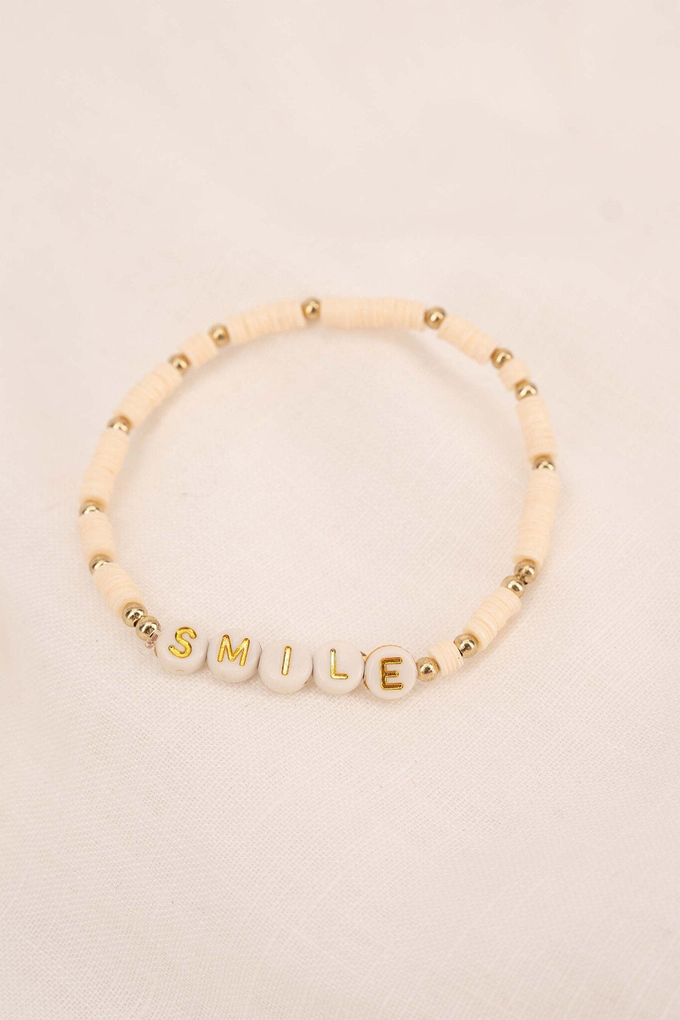 Zusss | Kralenarmband smile offwhite