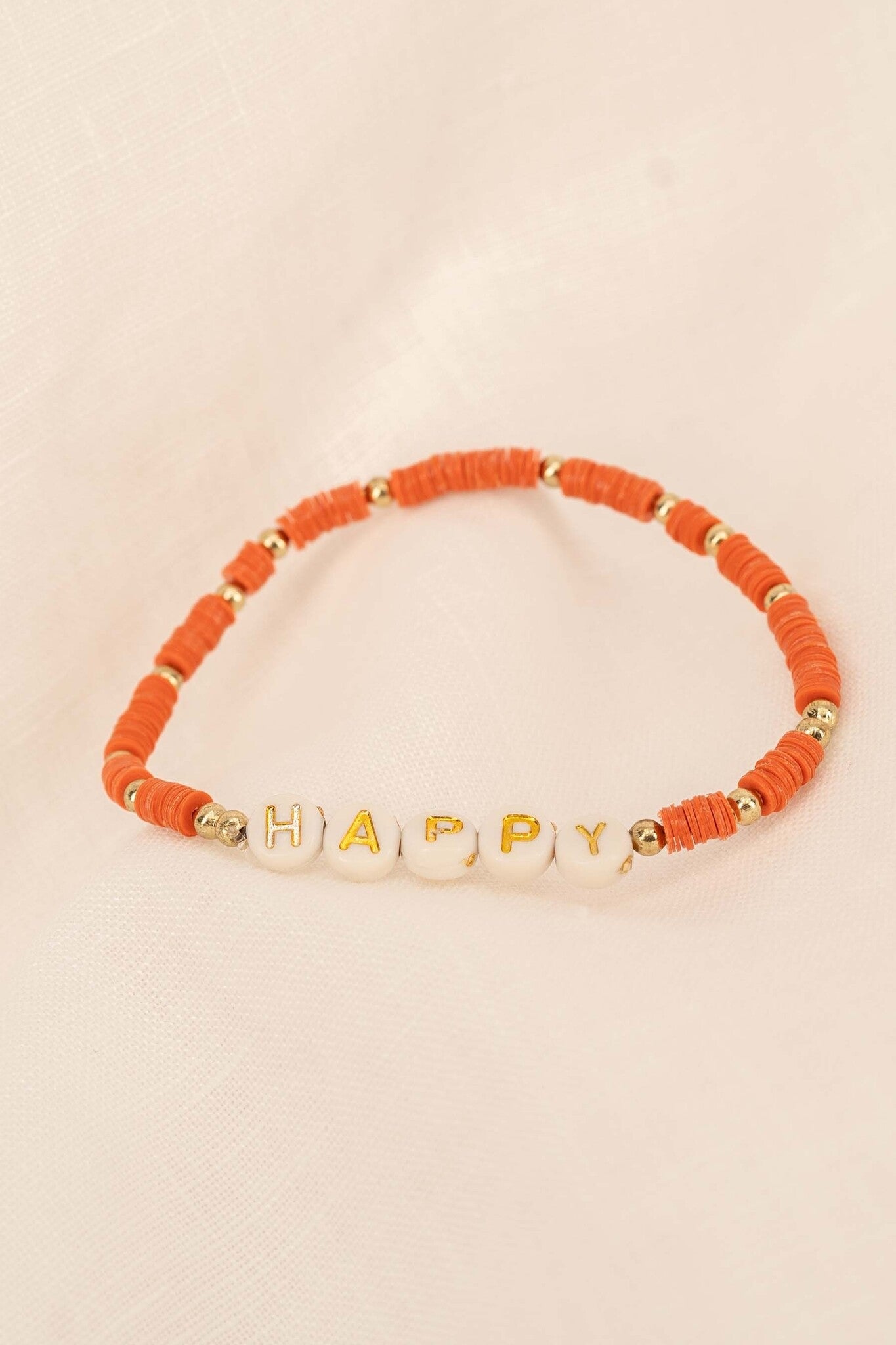 Zusss | Kralenarmband happy oranje