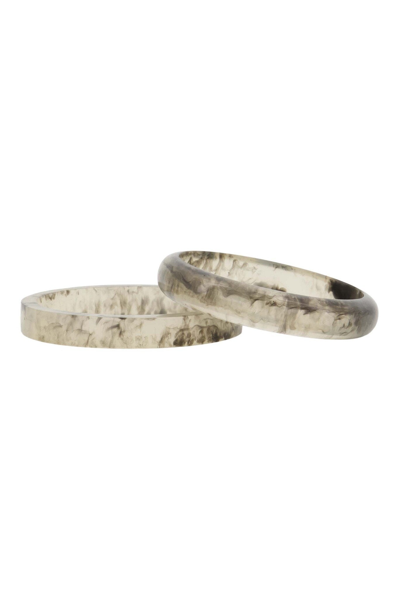 Zusss | Armbänder aus Kunstharz, 2er-Set, beige