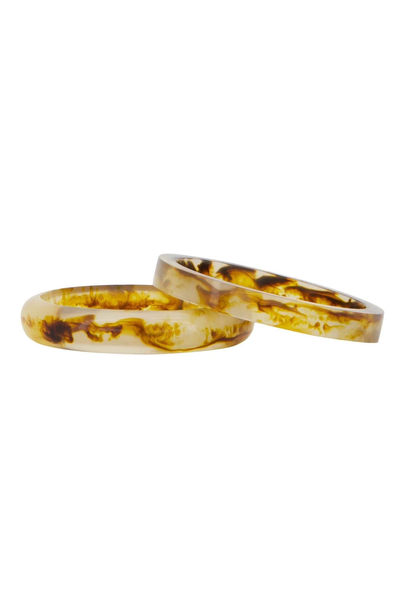 Zusss | Armbänder aus braunem Harz, Set 2