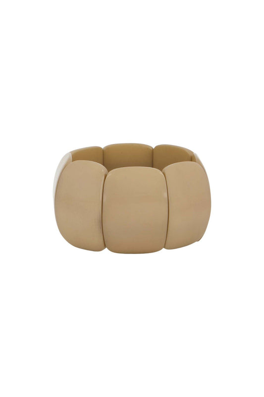 Zusss | Armband brede kralen humus