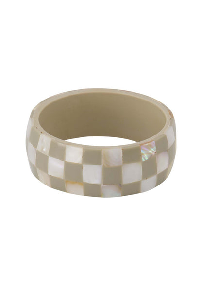 Zusss | Armband brede blok off white