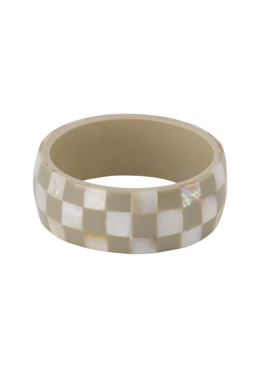 Zusss | Armband brede blok off white