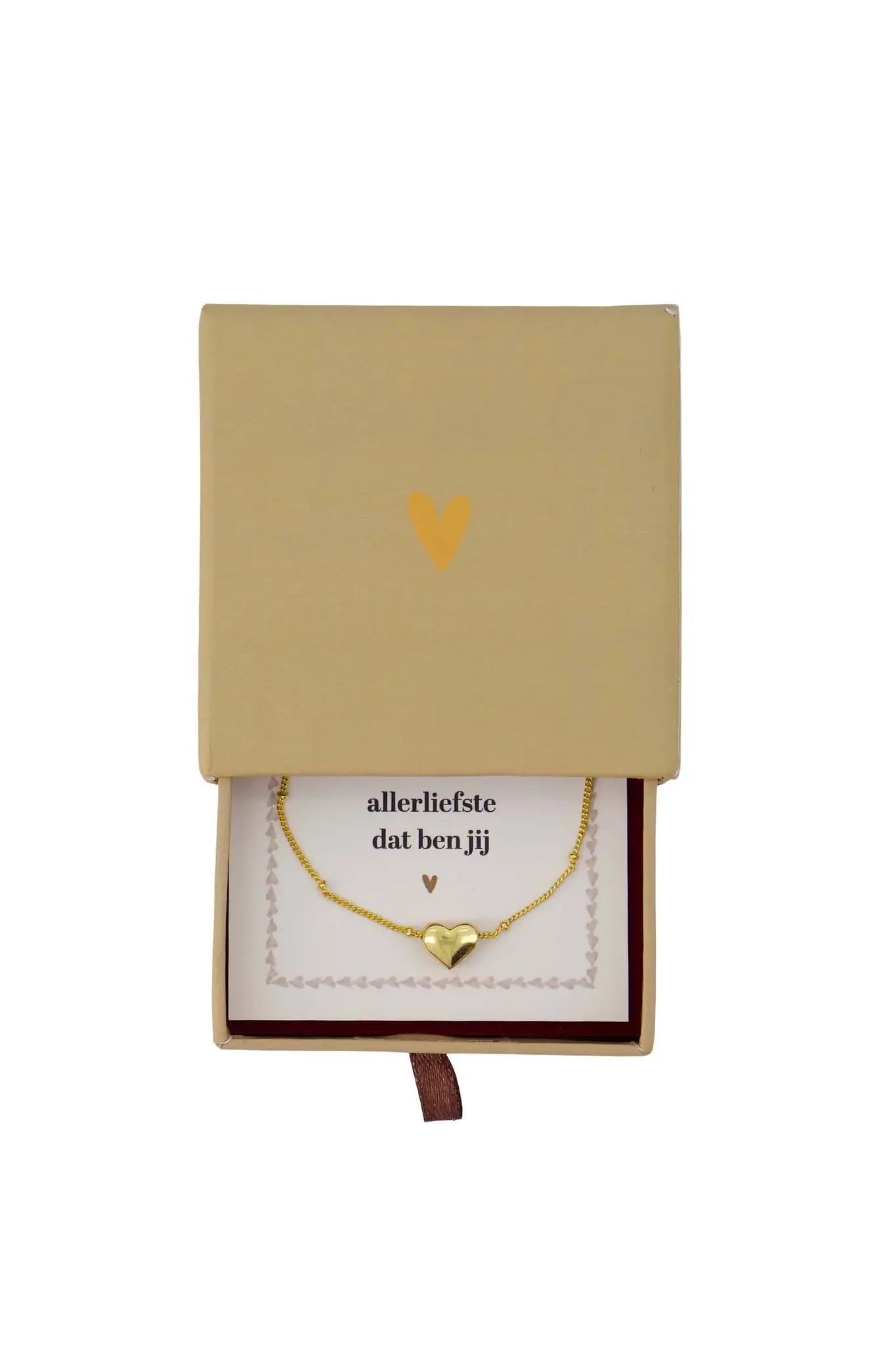 Zusss | Herzförmige Halskette in Schiebebox Liebste