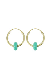 Zusss | Oorbellen met rondje turquoise