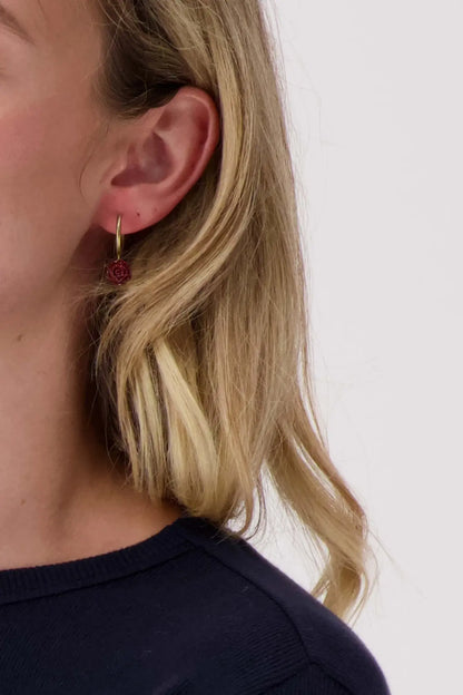 Zusss | Oorbellen met roosje goud