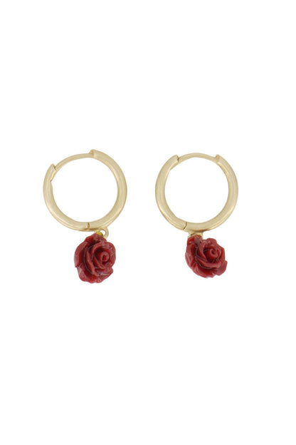 Zusss | Ohrringe mit goldener Rose