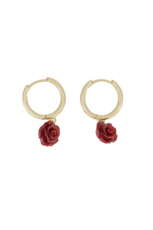 Zusss | Ohrringe mit goldener Rose