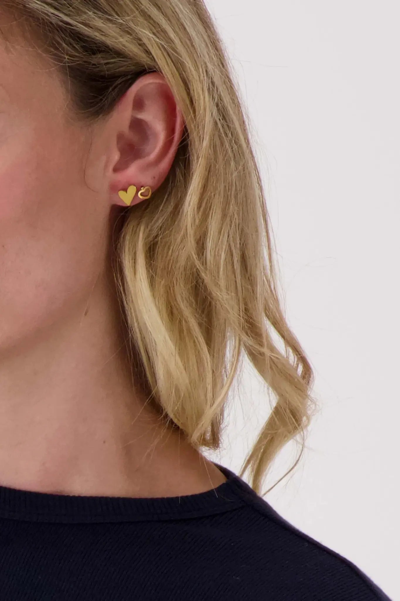 Zusss | Goldene Herzohrstecker