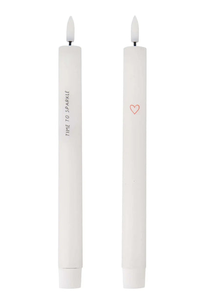 Zusss | Set van 2 ledkaarsen time to sparkle wit