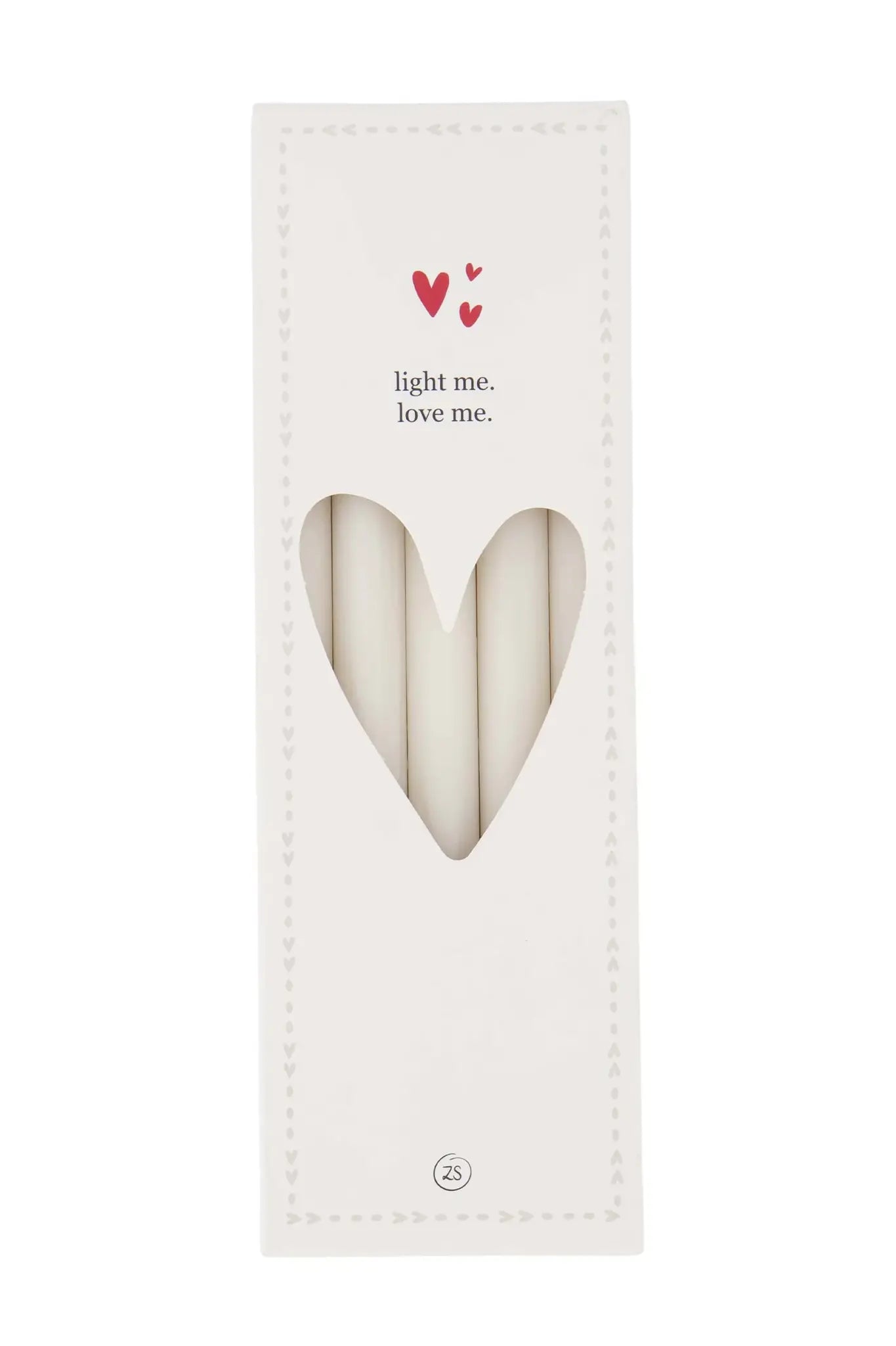 Zusss | Doosje met 10 smalle kaarsjes off white