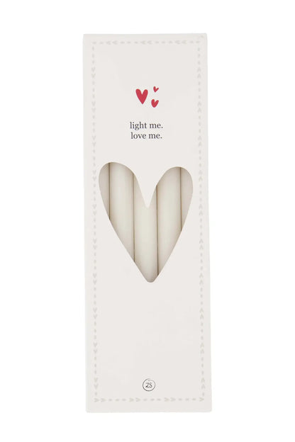 Zusss | Doosje met 10 smalle kaarsjes off white