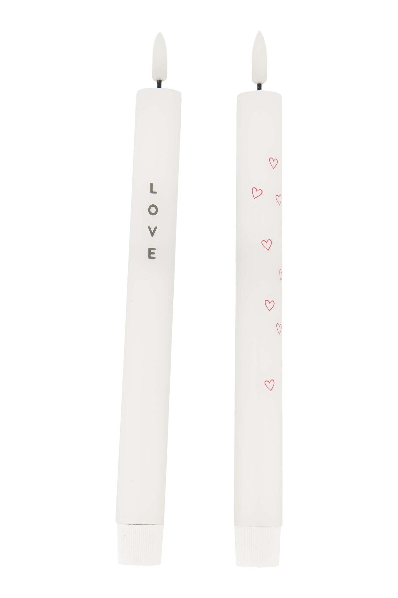 Zusss | Set van 2 ledkaarsen love wit/groen/rood