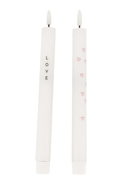 Zusss | Set mit 2 LED-Kerzen in Weiß/Grün/Rot