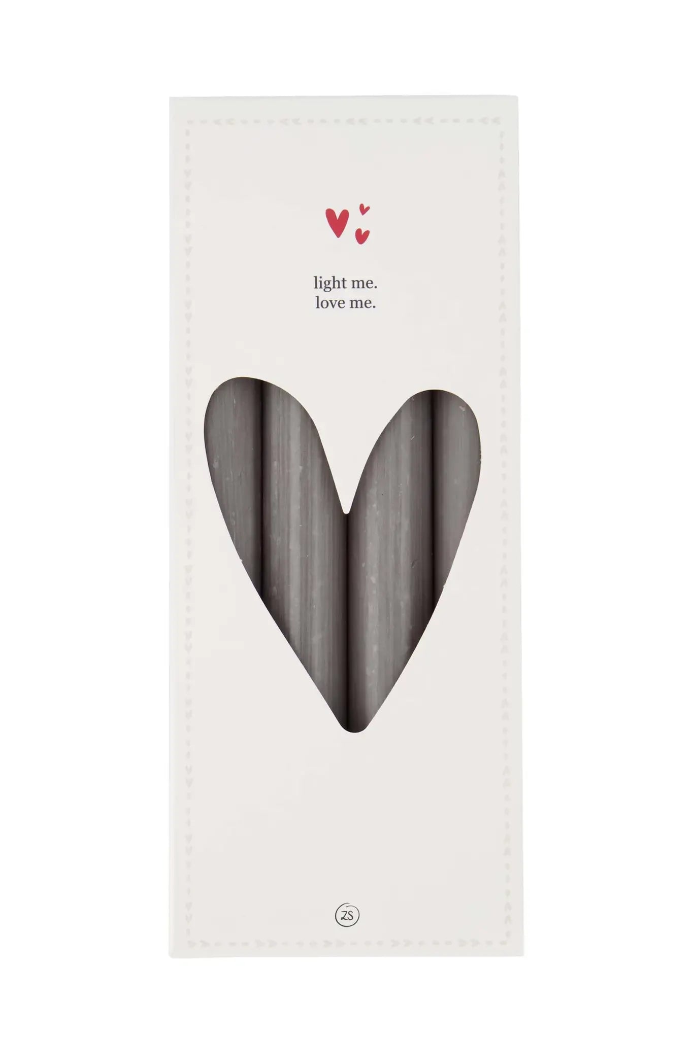 Zusss | Set van 4 rustieke kaarsen 20cm grijsgroen