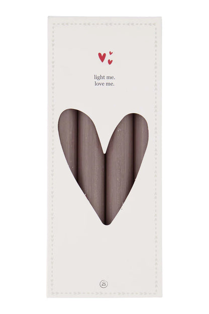 Zusss | Set van 4 rustieke kaarsen 20cm zand