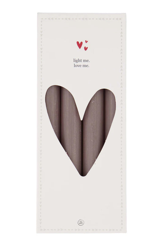 Zusss | Set van 4 rustieke kaarsen 20cm zand