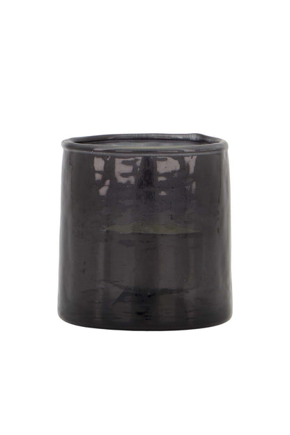 Zusss | Waxinelichthouder gehamerd antraciet
