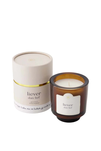 Zusss | Geurkaars glas in koker Liever dan lief
