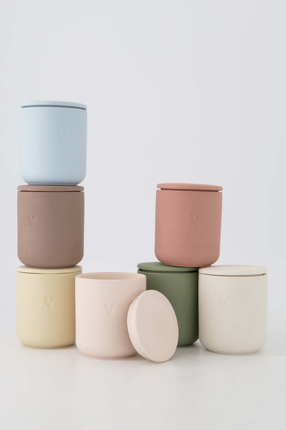 Zusss | Geurkaars keramiek hartje donkerroze