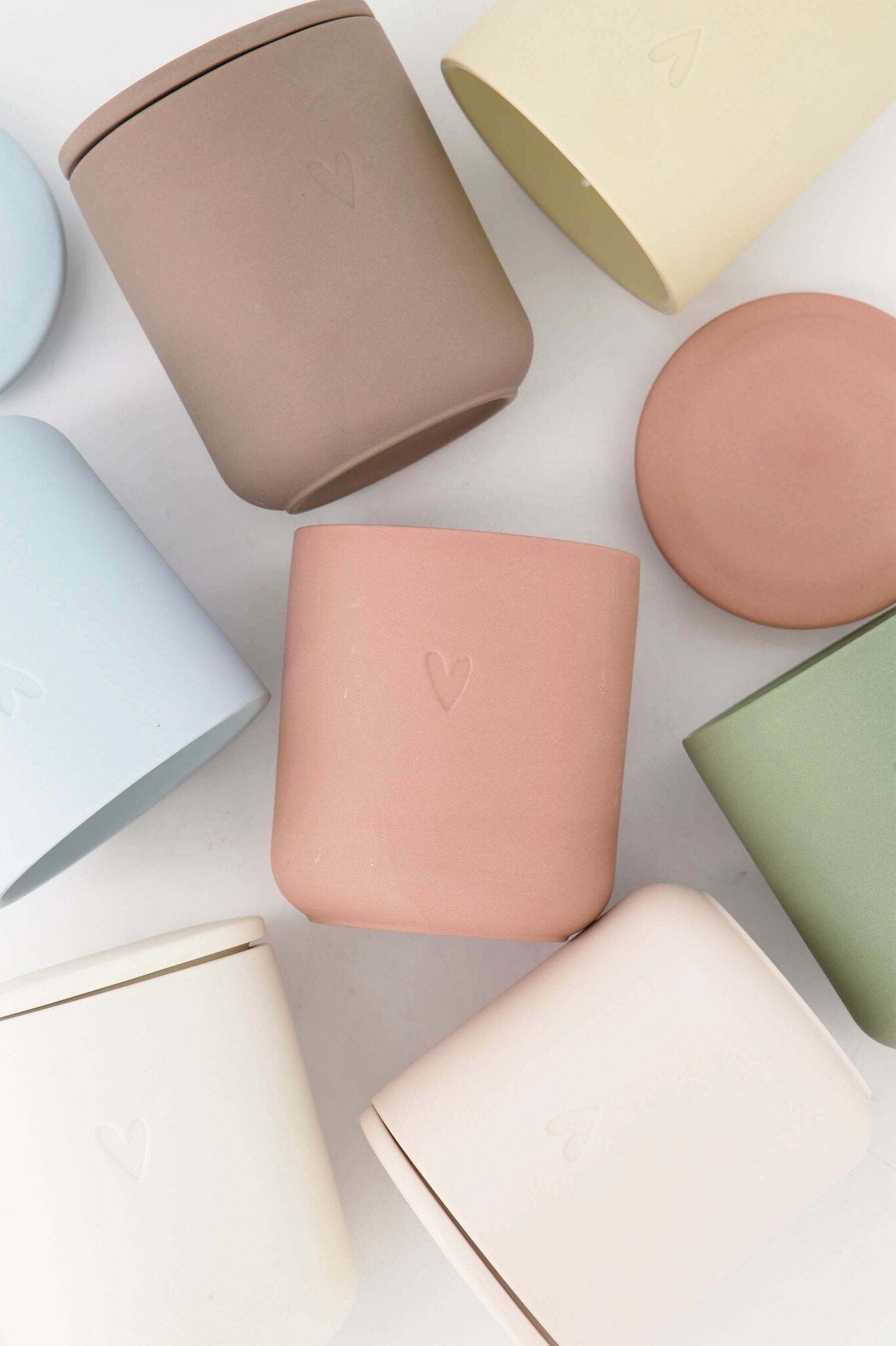 Zusss | Geurkaars keramiek hartje off white