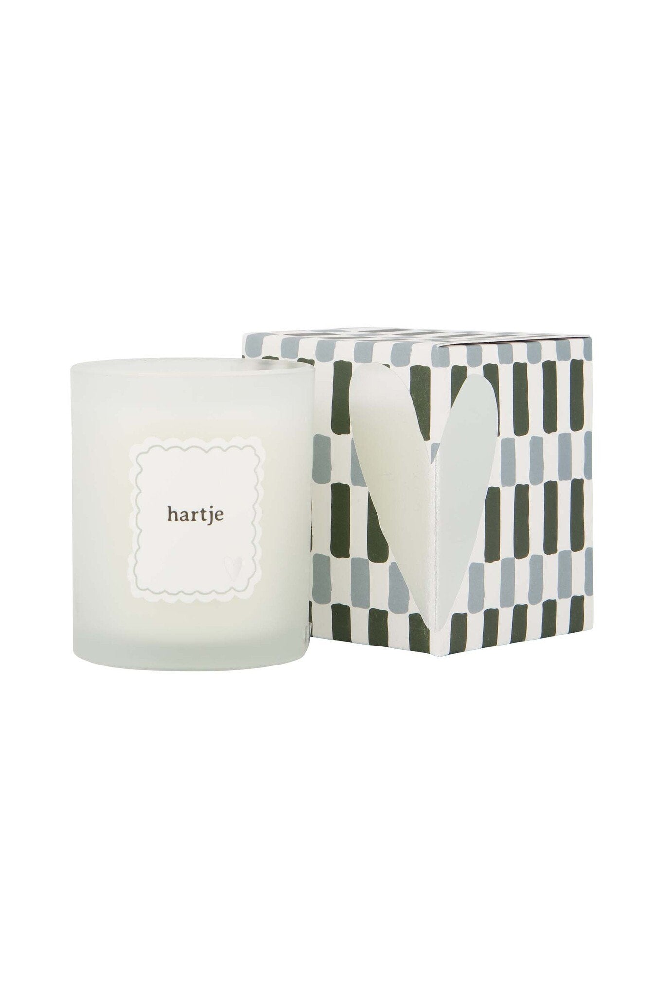 Zusss | Geurkaars glas in doosje groen/grijs