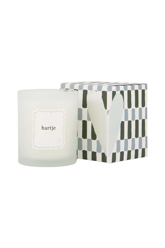 Zusss | Geurkaars glas in doosje groen/grijs